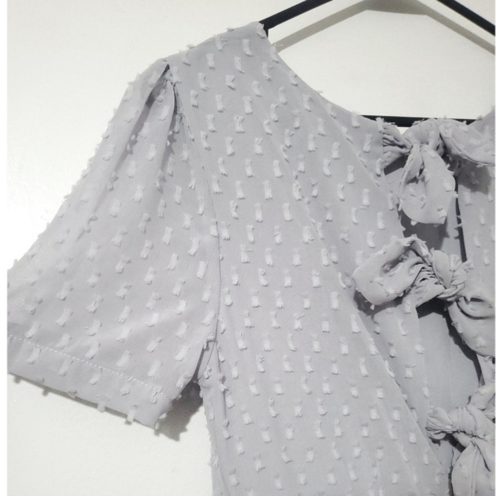 Anthropologie - Sunday In Brooklyn Gray Chiffon Dress NWT